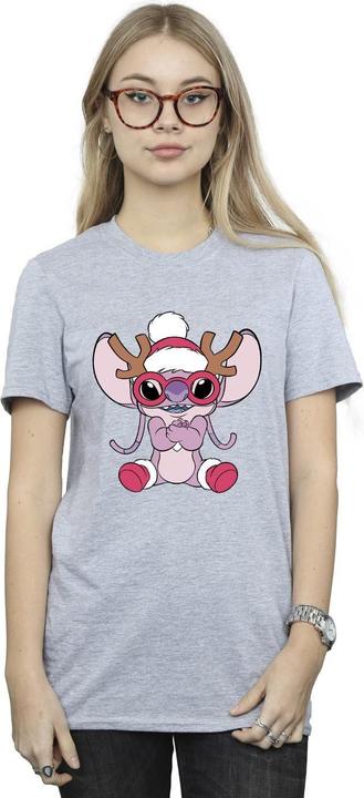Immagine prodotto Disney Lilo & Stitch Angel Reindeer Maglietta Ampia Donna (L)