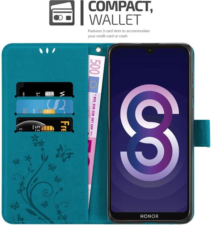 Actual product image Cadorabo Flower Book Cover (Huawei Y5 (2019), Honor 8s)