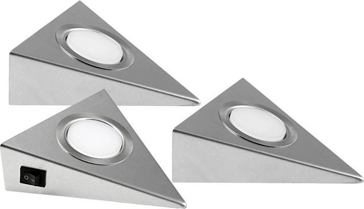 Image du produit Heitronic Eclairage de vitrine à LED 6 W blanc chaud acier inoxydable (360 lm)