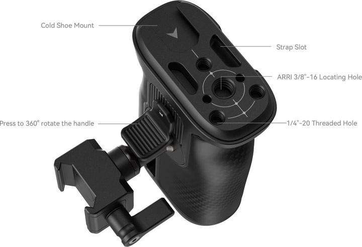 Actual product image SmallRig Universal Rotating Nato side Handle (Grip)