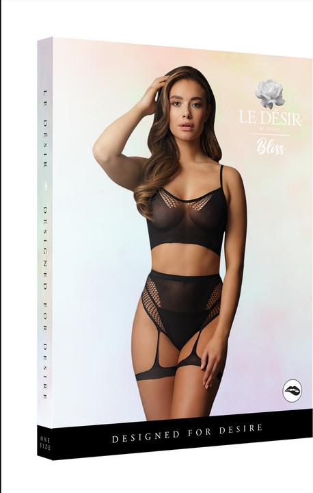 Productafbeelding Le Désir 2PC BH-set met kousenbanden - O/S (Eén maat voor iedereen)