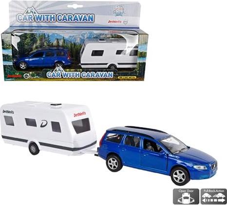 Produktbild NoName Die Cast Volvo mit Wohnwagen