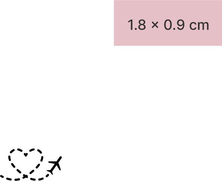 Produktbild minink Temporäres Tattoo – Herz mit Flugzeug