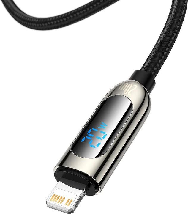 Image du produit Baseus Display Fast Charging Data Cable Type-C to IP 20W 1m Black (1 m, 20 W)