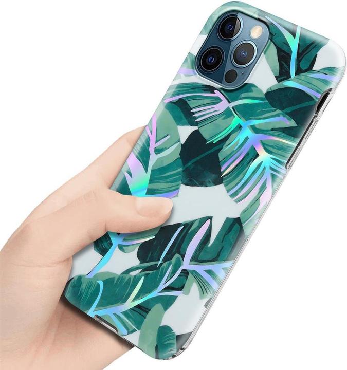 Produktbild Cadorabo IMD TPU Bunte Blumen & Blätter Cover (Apple iPhone 12 Pro Max)