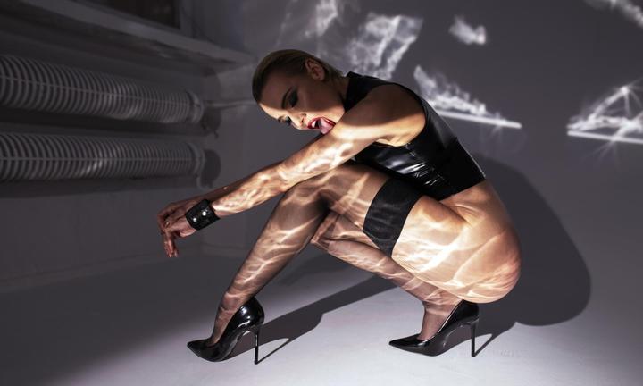 Actual product image Noir Handmade Wetlook top (M)