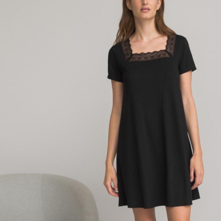 Image du produit La Redoute Collections Chemise de nuit à manches courtes (44, 46)