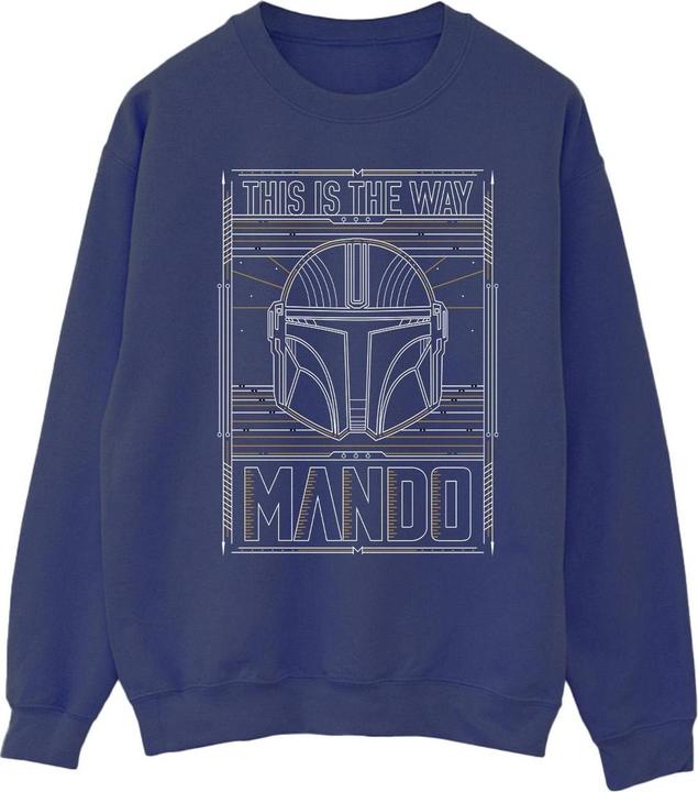 Produktbild Star Wars The Mandalorian The Way Outline Helm Sweatshirt (XL)