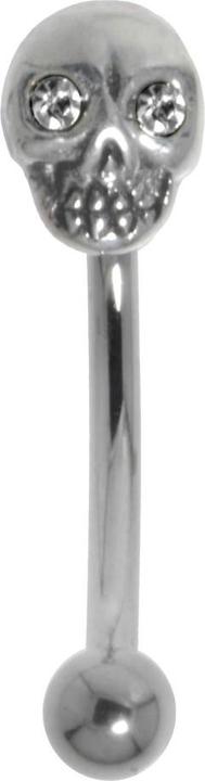 Actual product image Bijouteria Eyebrow Pin (Surgical steel 316L, Crystal, Silver 925)