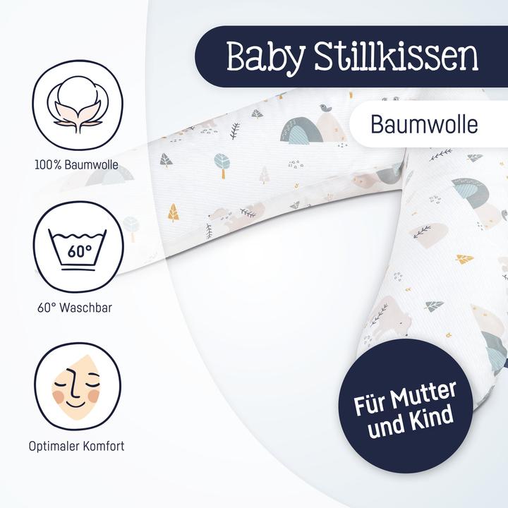 Actual product image Julius Zöllner Nursing pillow 190, Mountain Bear (76 cm)