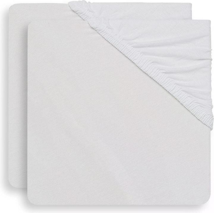 Jollein Fix-Leintuch 2er Set Weiss 60 x 120 cm (60 x 120 cm)