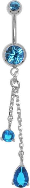 Actual product image Bijouteria Bellypiercing (Stainless steel, Brass, Crystal)