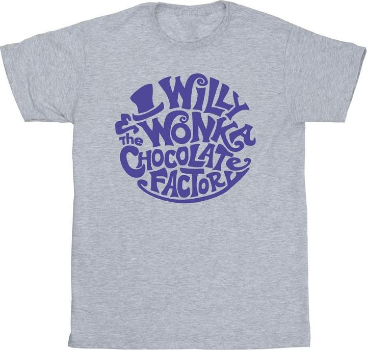 Immagine prodotto Willy Wonka & the Chocolate Factory Typed Logo Maglietta Ragazze (128)