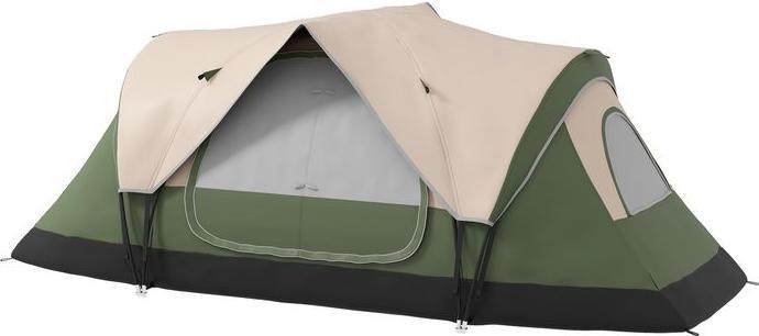 Swisshandel24 Campingzelt, Tunnelzelt für 8 Personen, mit Lichthaken, Meshfenster, Dunkelgrün (Tunnel tent, 8 persons)