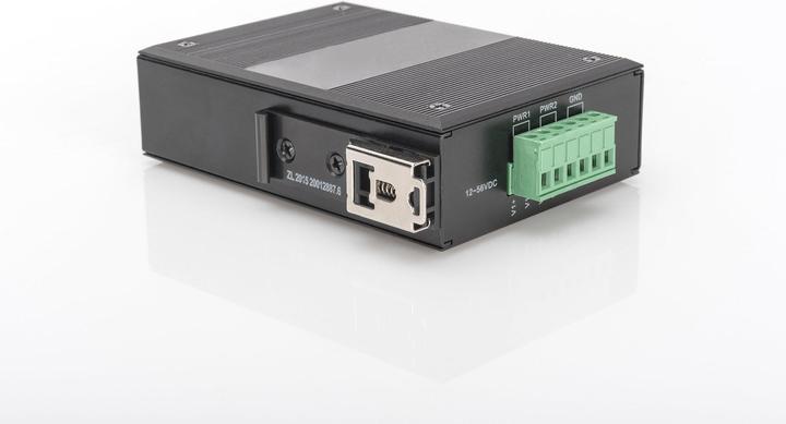 Produktbild Digitus Industriellerl Gigabit Medien Konverter 10/100/1000BaseT zu 1000Base-SX SC 0.5km erweiteter Temp....