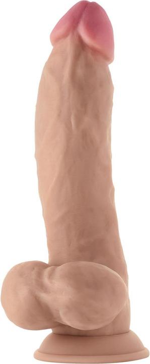 Actual product image Shaft Model N Anatomical Side Curve Flexiskin Double Layered Realistic Extremely Soft Dildo with Bal