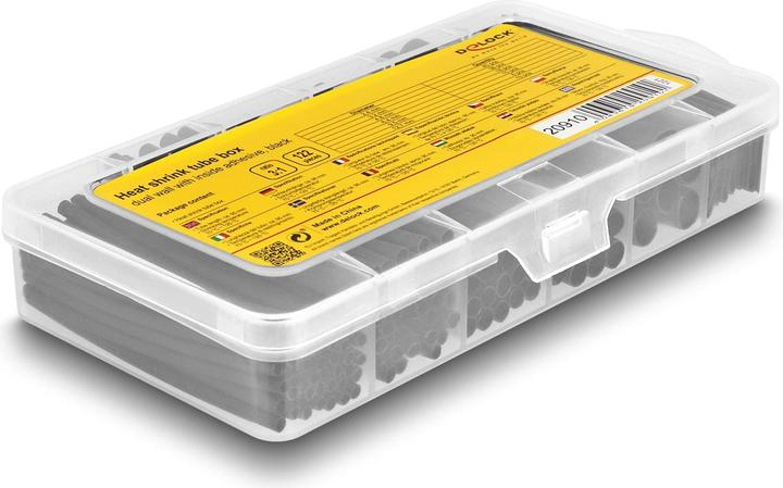 Productafbeelding Delock Assortimentsdoos krimpkous, zwart, 122 stuks (122 x)
