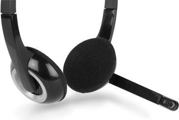 Actual product image Hamlet Smart Headset for computer with microphone and usb connection (Cable)