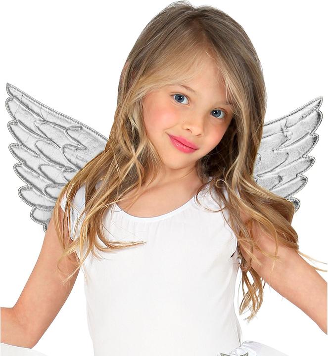 Actual product image Widmann Silver plastic angel wings for children 43x22cm