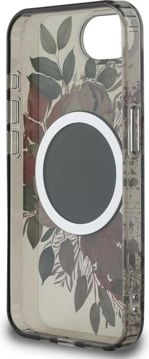 Actual product image Guess Case IML Flowers MagSafe for iPhone 16e black (Apple iPhone 16e)
