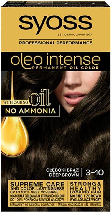Syoss Oleo Tintura Intensa per Capelli 3-10 Castano Profondo (3-10 Marrone intenso)