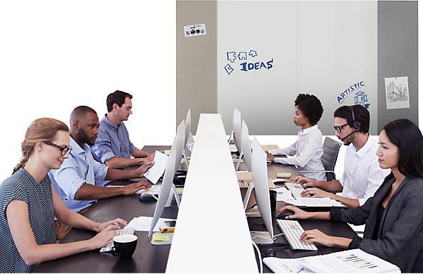 Actual product image Legamaster WALL-UP Acoustic Pinboard. quiet grey (Bulletin board)