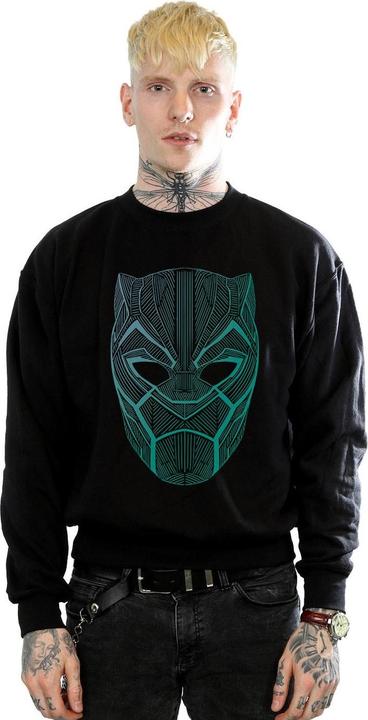 Image du produit Mens Black Panther Tribal Mask Cotton Sweatshirt (L)