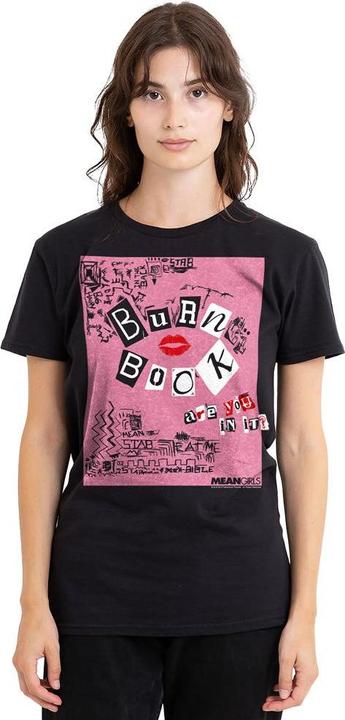 Actual product image Mean Girls Unisex Adult Burn Book T-Shirt (S)