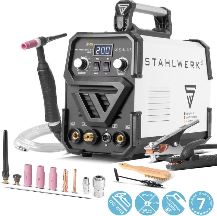 Produktbild Stahlwerk Schweissgerät DC WIG 200 ST IGBT mit 200 Ampere und MMA E-Hand