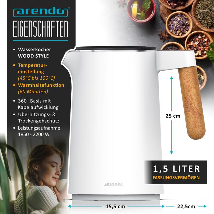 Image du produit Arendo Bouilloire électrique (1.50 l)