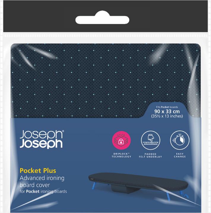 Actual product image Joseph Joseph Pocket Plus ironing board cover 90x33cm, black/blue