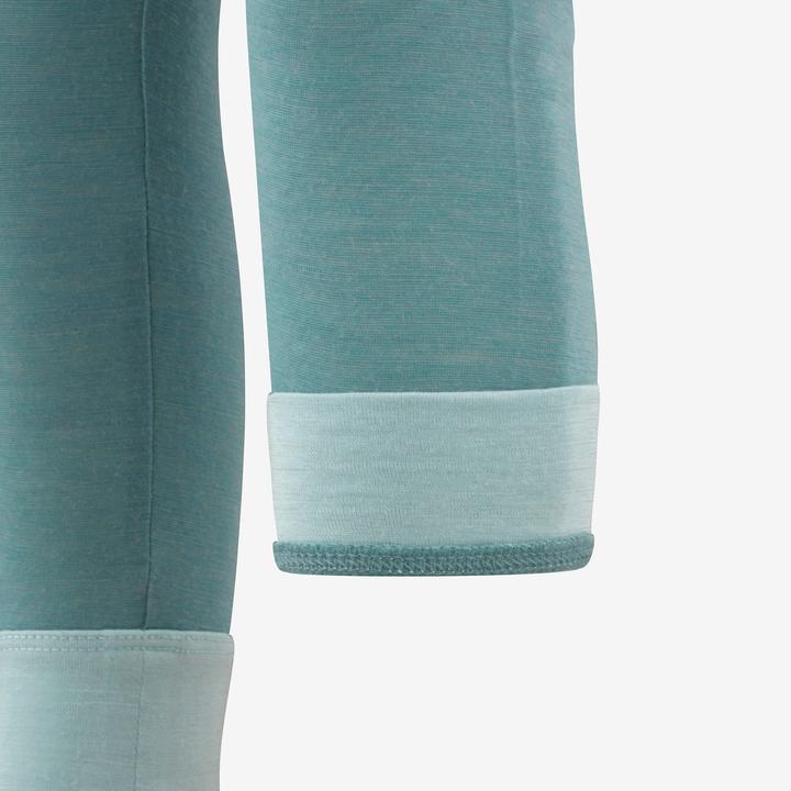 Actual product image Wedze Ski underwear functional trousers baby merino wool - 900 turquoise (12, 13, 14, 15, 16, 17, 18)
