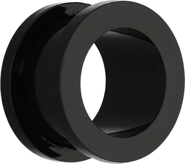 Actual product image Star Piercing Flesh Tunnel black (without brass, Acrylic)