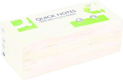 Actual product image Q-Connect Sticky Notes Quick Notes Recycling yellow (38 x 51 mm)