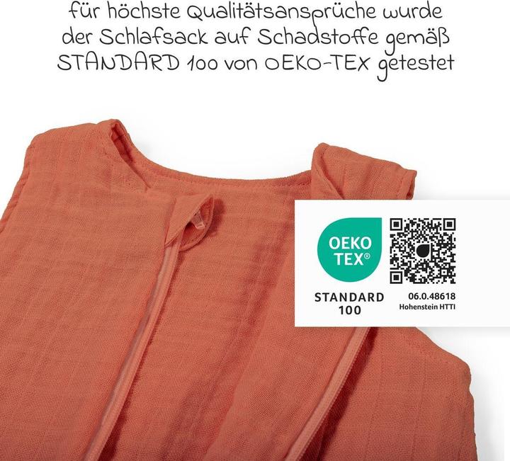 Image du produit Makian Schlafsäcke Musselin-Schlafsack - Terracotta - Gr. 60 (100 cm, 1.0 TOG)