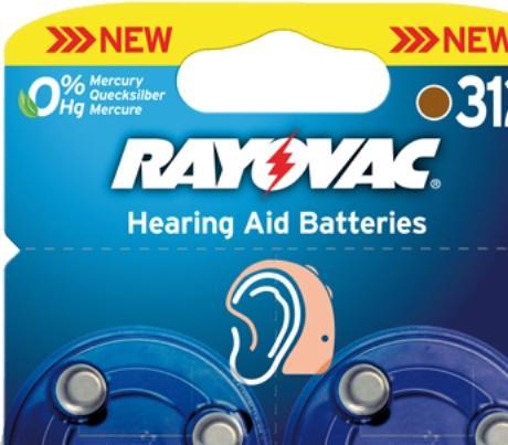 Immagine prodotto Rayovac Acoustic 312 (8 pz., A312, 180 mAh)