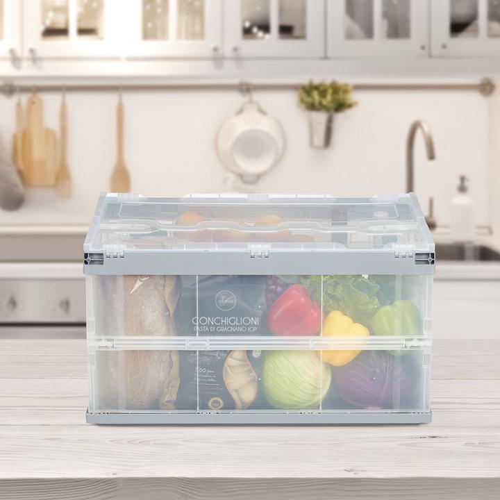 Actual product image Relaxdays Transparent Lidded Folding Box (59.5 x 39.5 x 31.5 cm, 74 l)