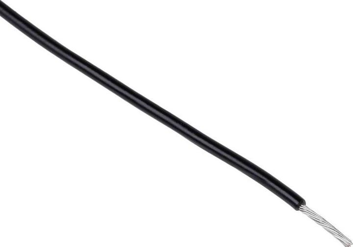 Rs Pro Schaltdraht Ø 1.65mm / 0,5 mm², 20 AWG Kupfer verzinnt, Schwarz PVC isoliert 16/0,2 mm Litzen (100 m)