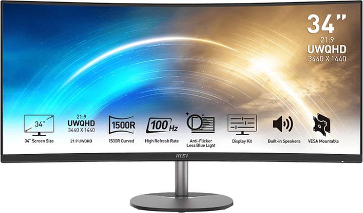 Actual product image MSI PRO MP341CQDE (3440 x 1440 pixels, 34")