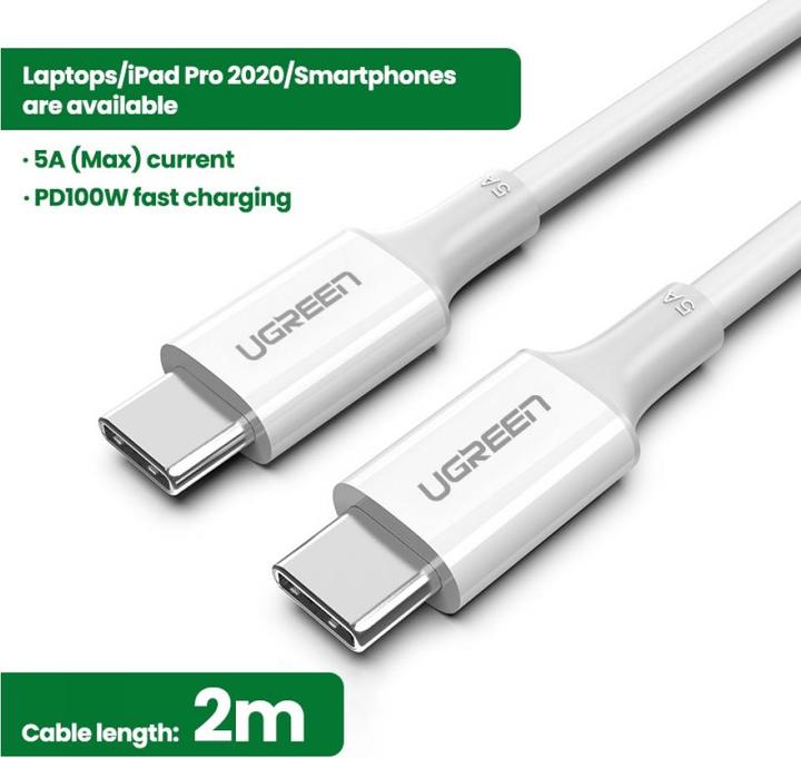 Productafbeelding Ugreen USB C – USB C (2 m, USB 2.0)