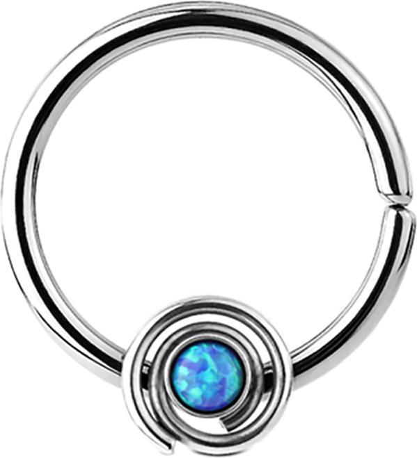 Immagine prodotto Star Piercing Anello del setto a spirale con blu opalino (Acciaio chirurgico 316L, senza ottone)