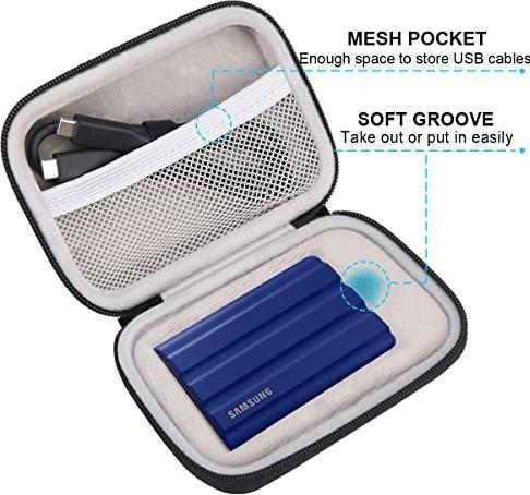Produktbild Only-Bags.Store Externes Festplattengehäuse Schutzhülle für Samsung T7 Shield/Samsung T7/T7 Touch Portable SSD