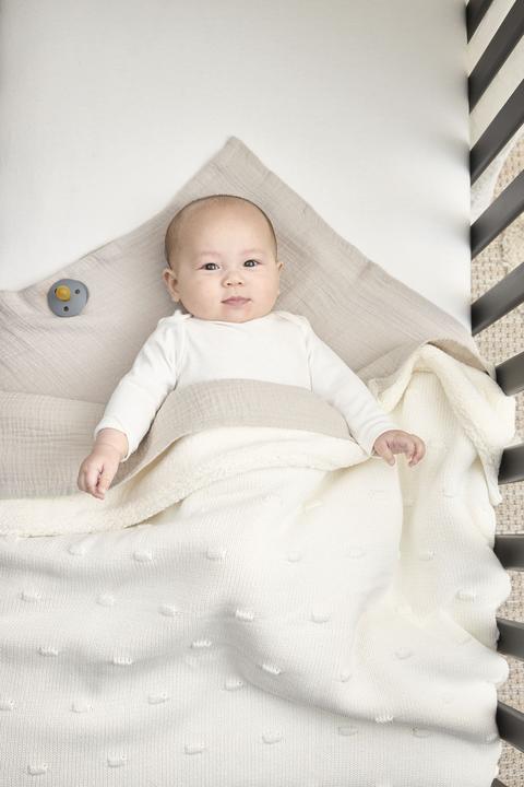 Actual product image Meyco Knots teddy baby blanket large