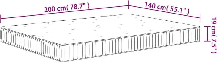 Actual product image VidaXL Jeronima (140 x 200, Spring core)