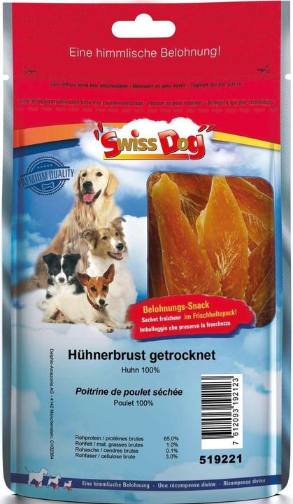 SwissDog Poitrine de poulet séchée (Adulte, 1 pcs, 400 g)
