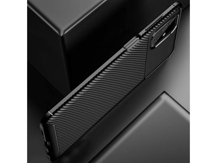 Actual product image Screenguard Samsung Galaxy M51 Cover Carbon Design TPU Case (Samsung Galaxy M51)