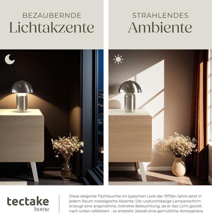 Actual product image tectake small retro table lamp Kade, dimmable, 40W