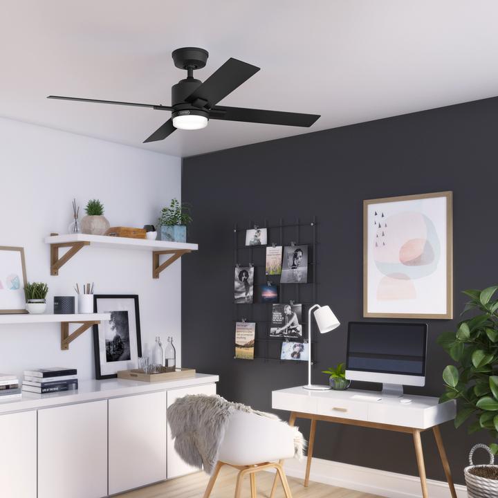 Actual product image Hunter Fans DC Deckenventilator Mila Schwarz mit LED & Fernbedienung (44 dB)