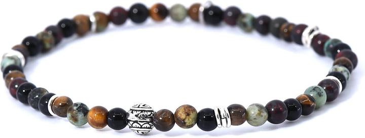 Produktbild Balibay Jaroon (20.50 cm, Tigerauge, Falkenauge, 925 Sterling Silber, Onyx, Achat, Edelstein, Kambaba Jaspis)
