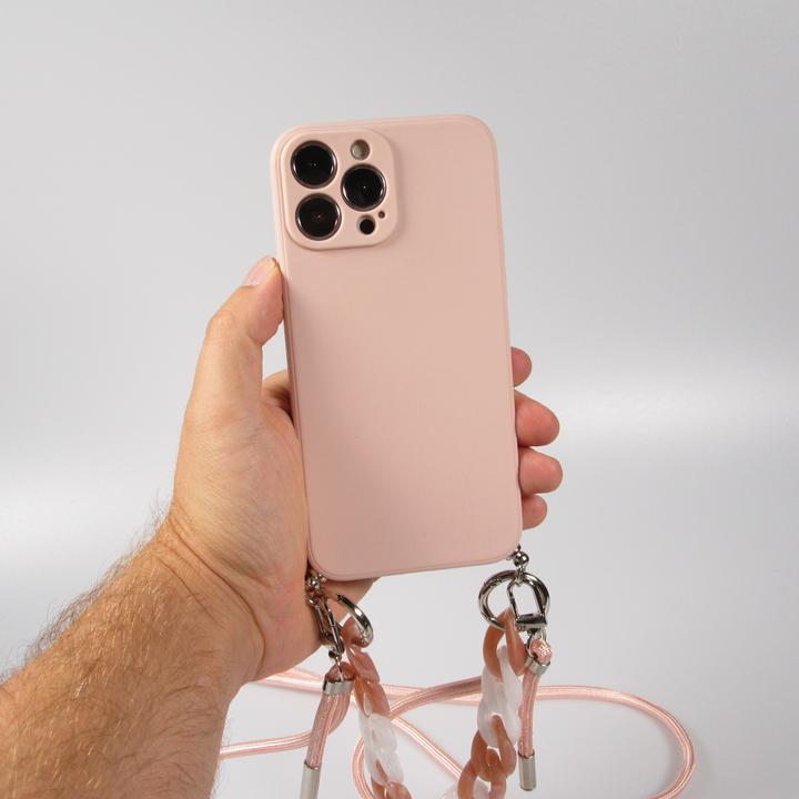 Actual product image PhoneLook Coque Gel silicone avec corde collier & chaîne de pierre décorative (Apple iPhone 13 Pro Max)